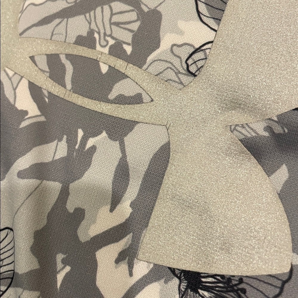 Under Armour Kids Floral Hoodie - Gray and White - Picture 6 of 10